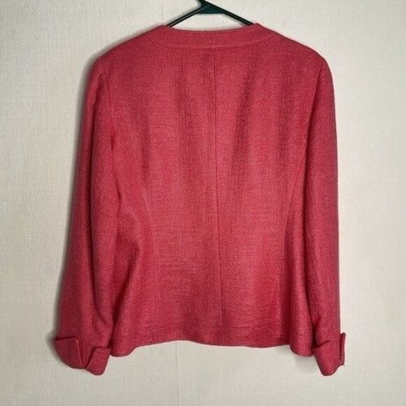 NWOT Lafayette 148 New York Lined Tweed Open Front Blazer Jacket Women Size 10 - Picture 7 of 10